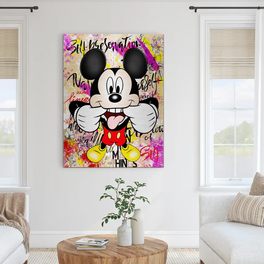 Micky Smile Pop Art Alu Gebürstet INGALERIE