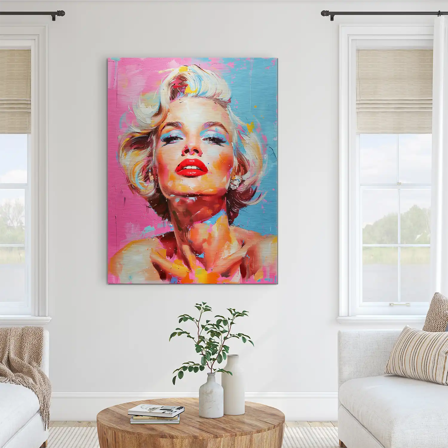 Marilyn Monroe Color Style Aludibond Gebürstet INGALERIE