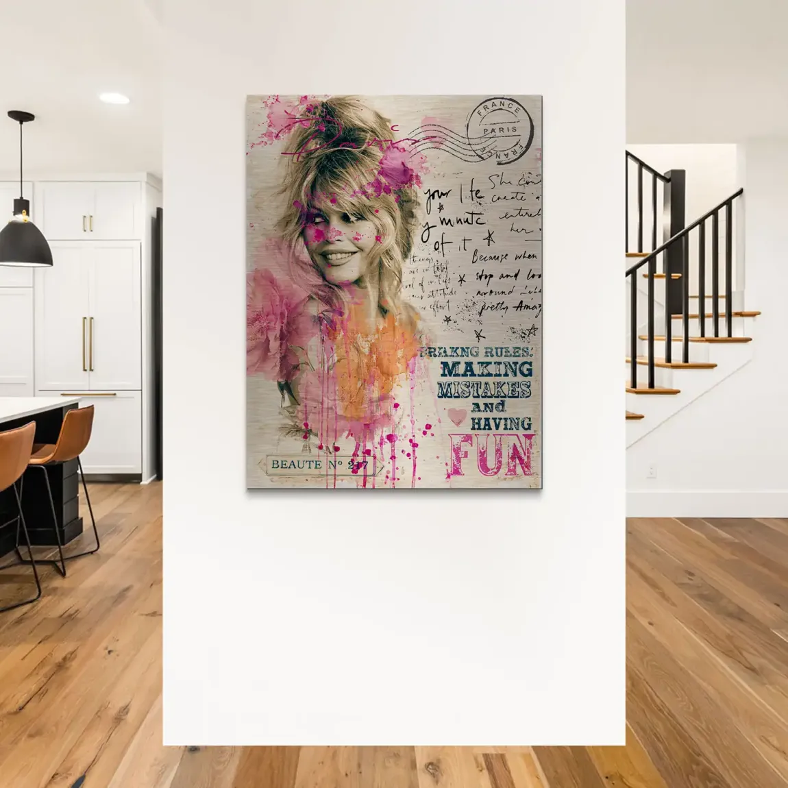 Bardot Paris Aluminiumbild gebürstet