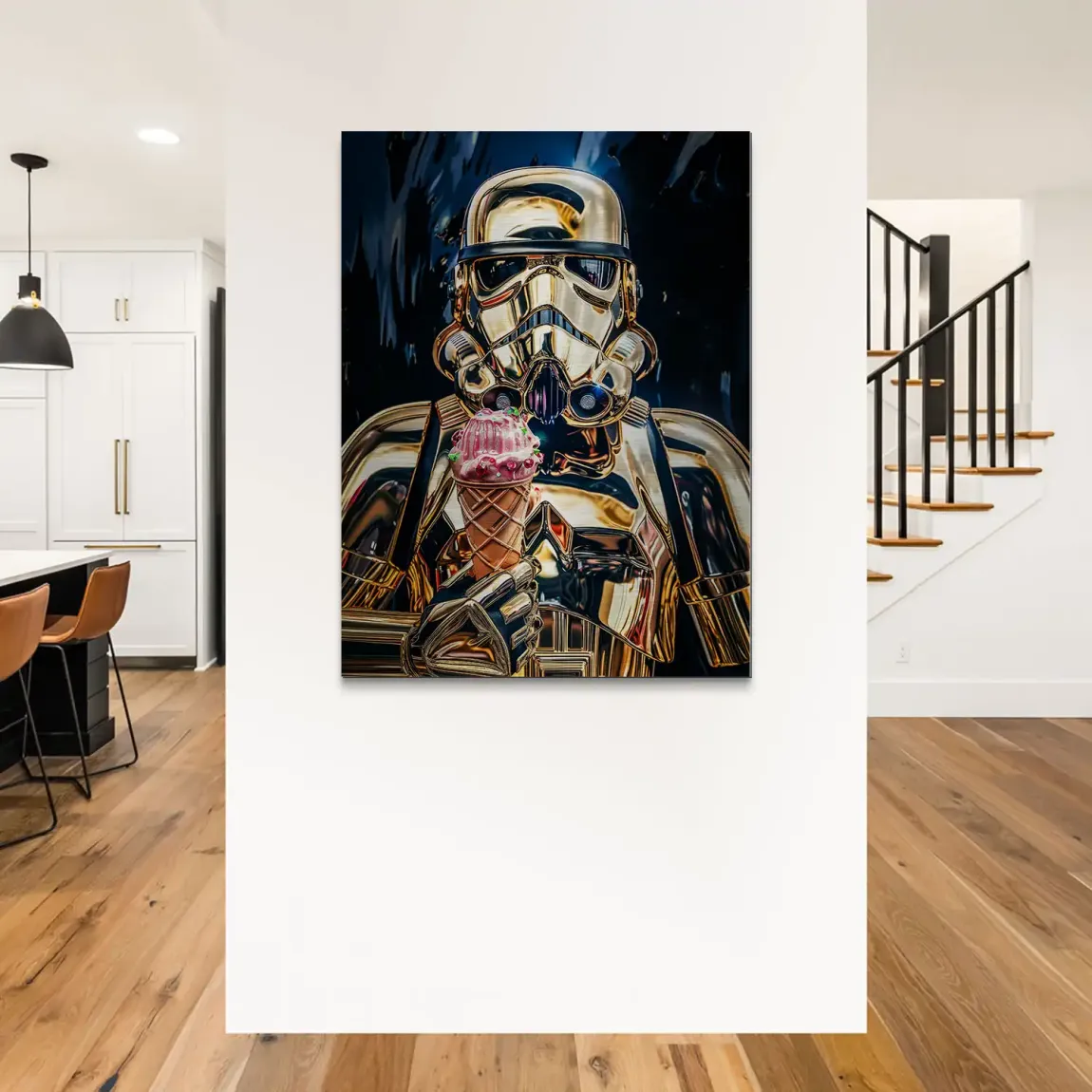 Stormtrooper Eis Aluminiumbild gebürstet