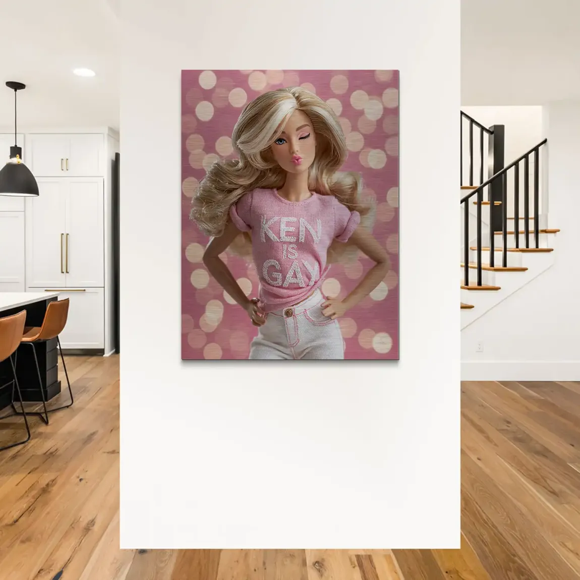 Barbie Ken is Gay Aluminiumbild gebürstet