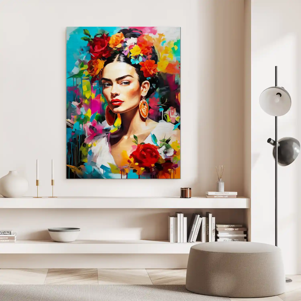 Frida Kahlo Flower AluDibond Gebürstet INGALERIE