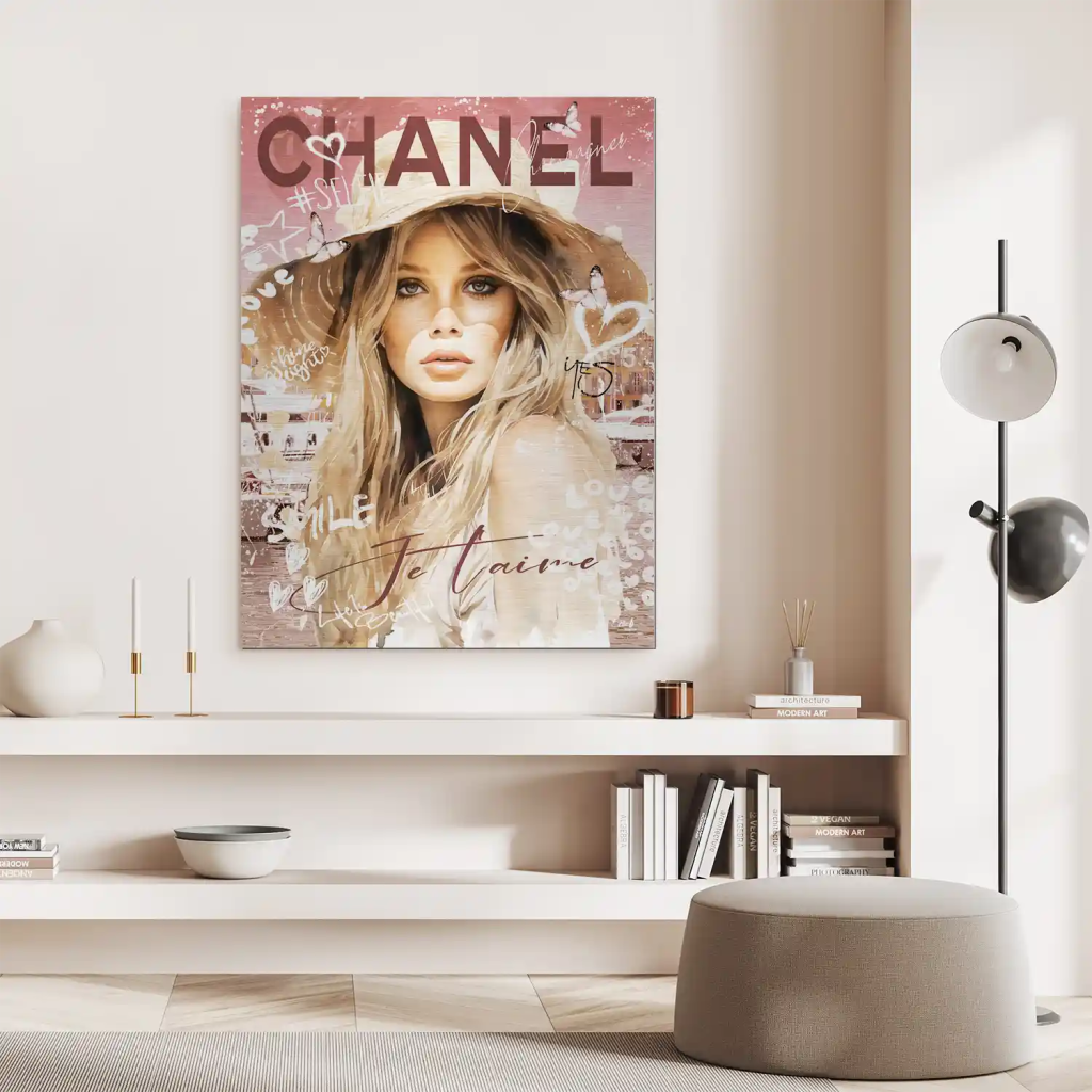 Pop Art Bardot Chanel Aludibond Gebürstet INGALERIE