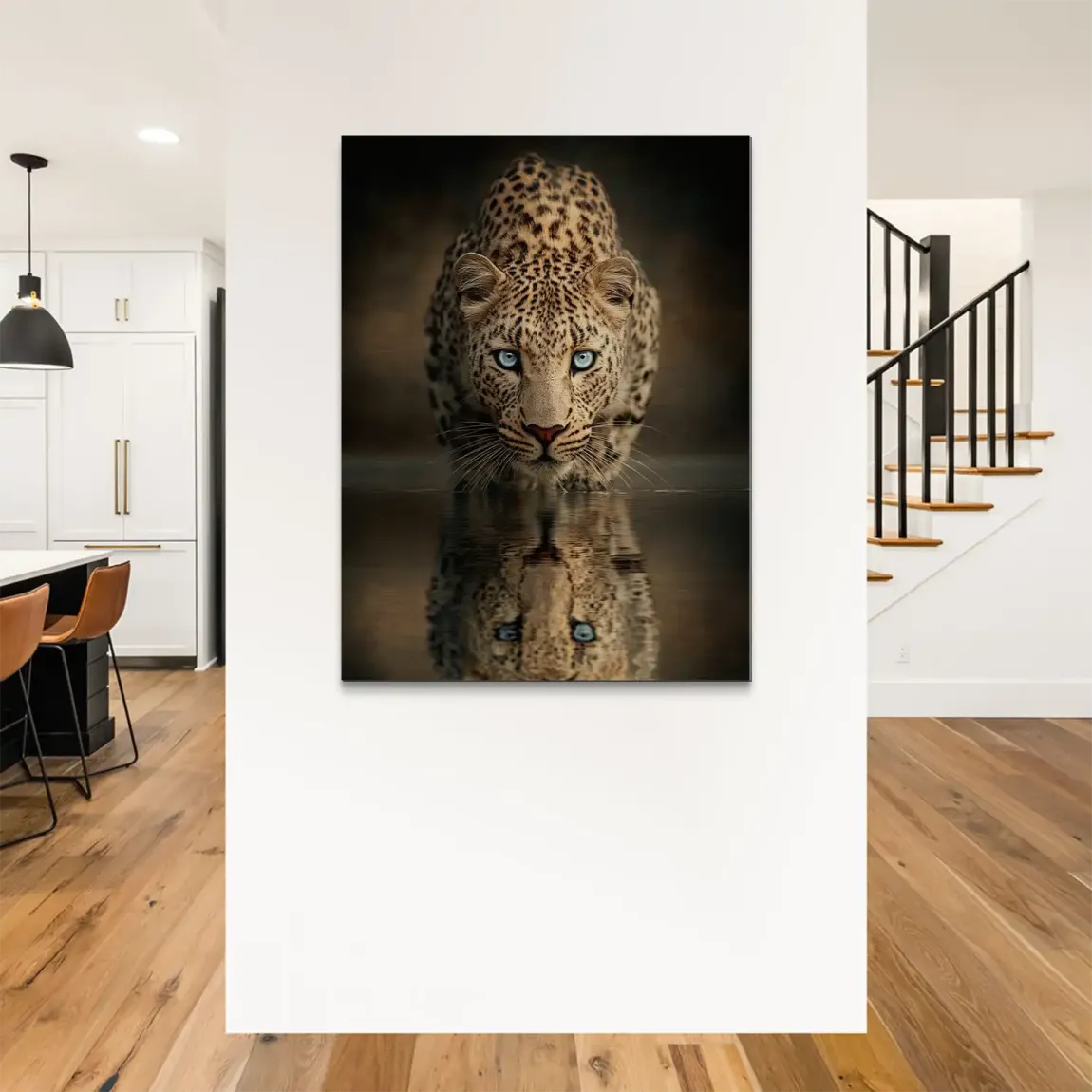 Silent Leopard Alu Gebürstet Bild