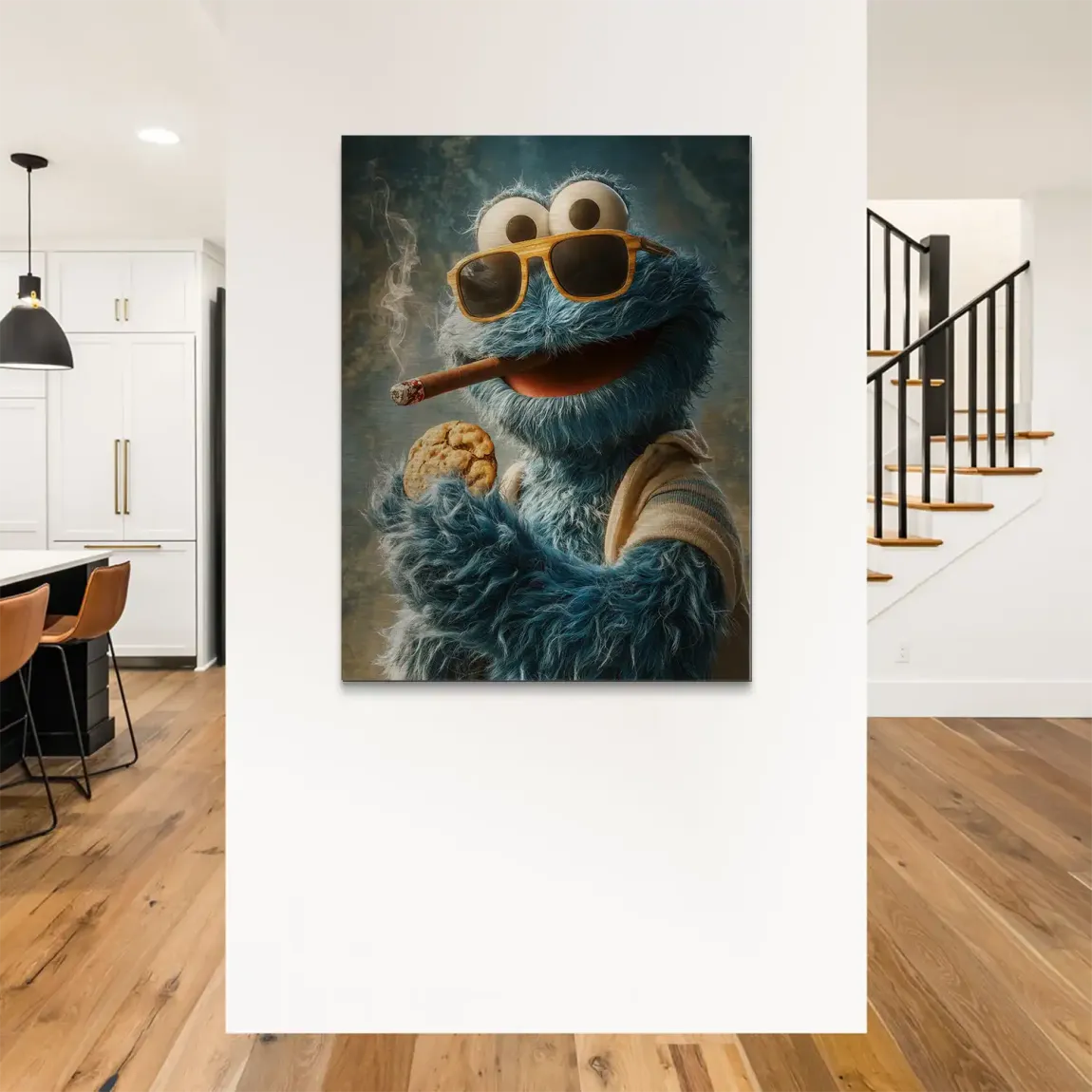 Cookie Monster Alu Gebürstet Bild