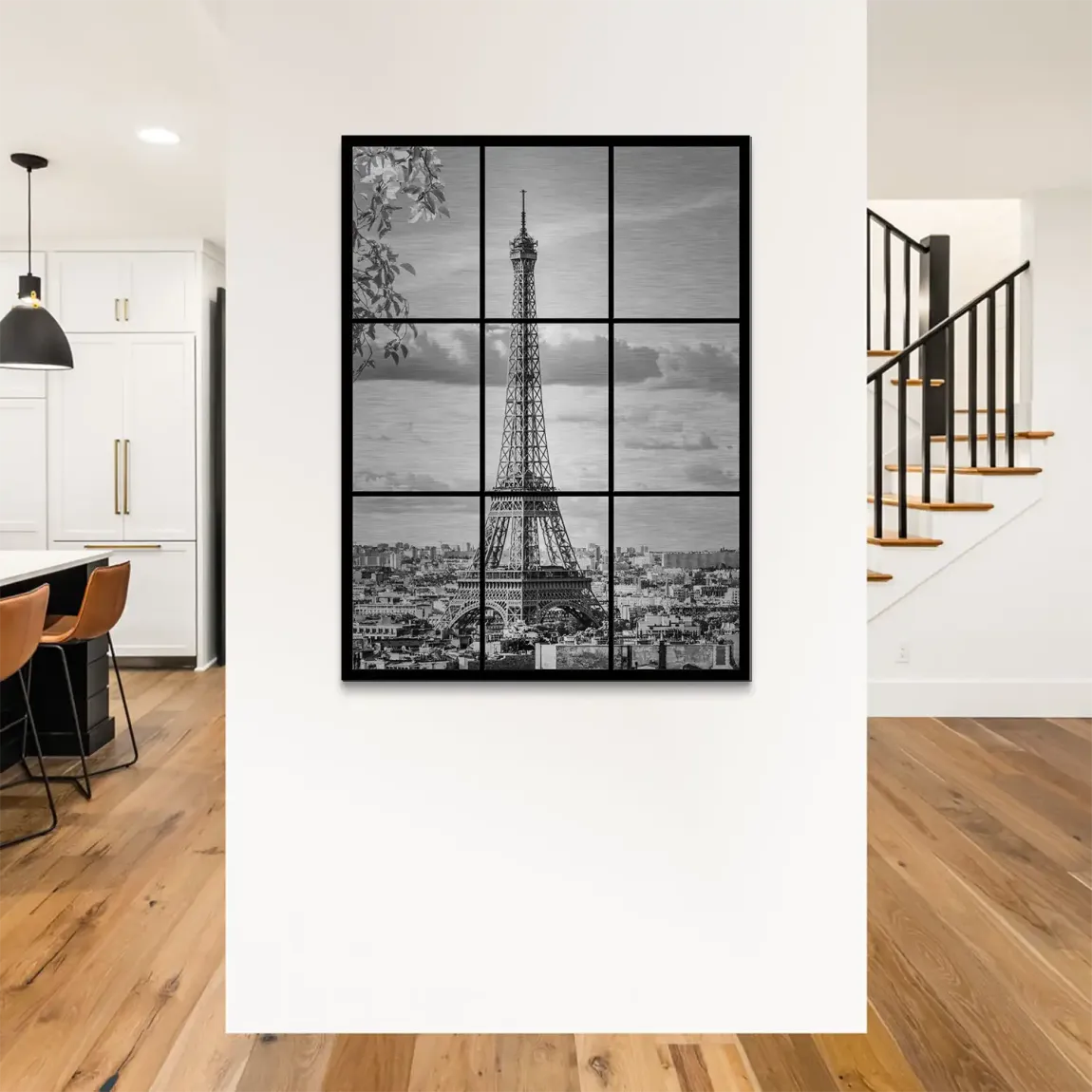 Paris Skyline View Alu Gebürstet Bild