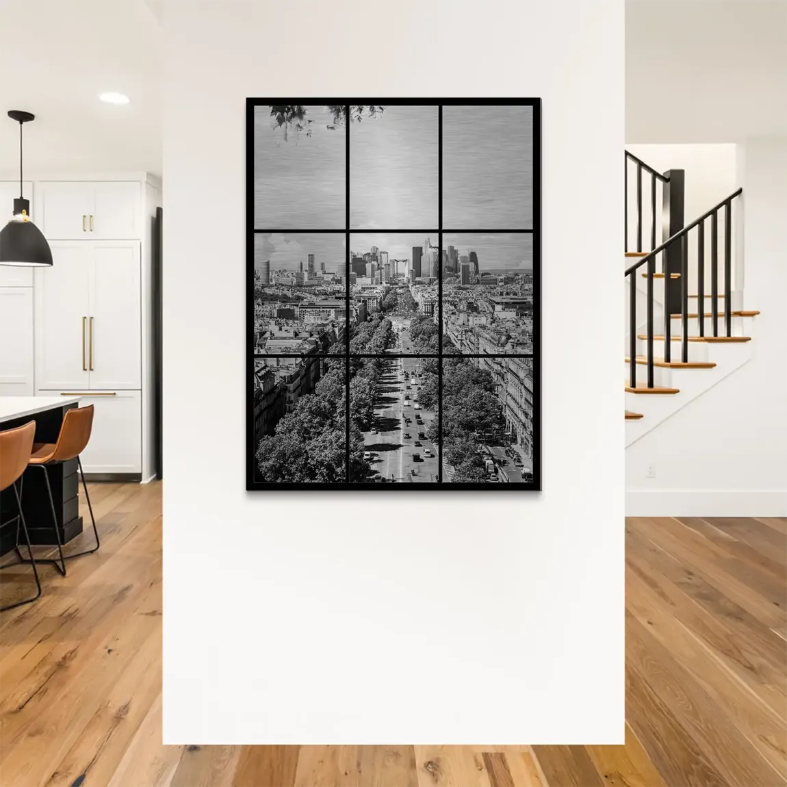 Skyline Avenue Paris Alu Gebürstet Bild