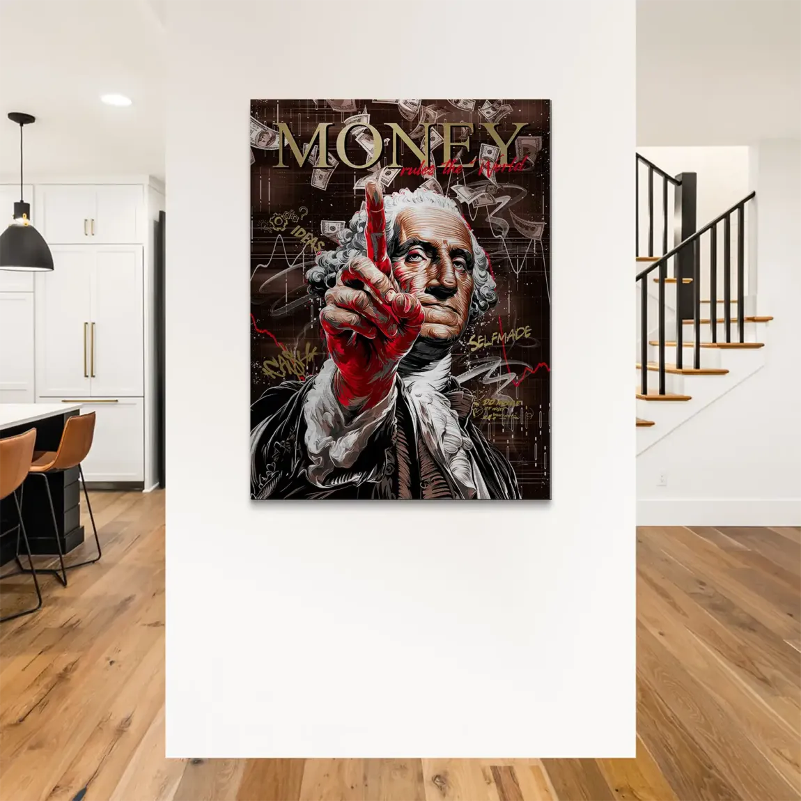 Money Vision Wallstreet Alu Gebürstet Bild