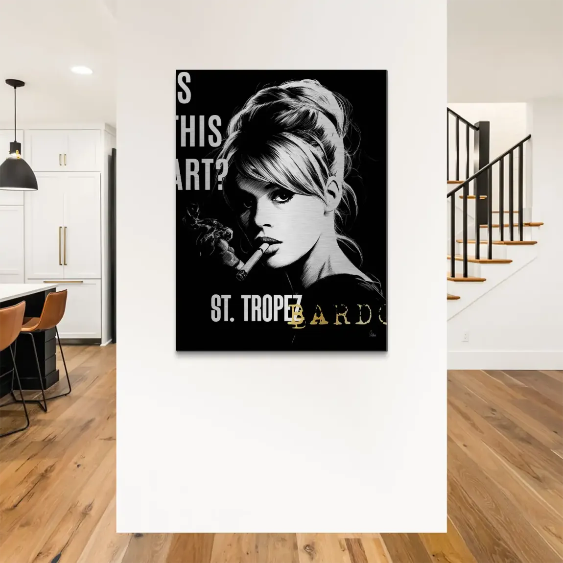 Brigitte Bardot Smoke Alu Gebürstet Bild