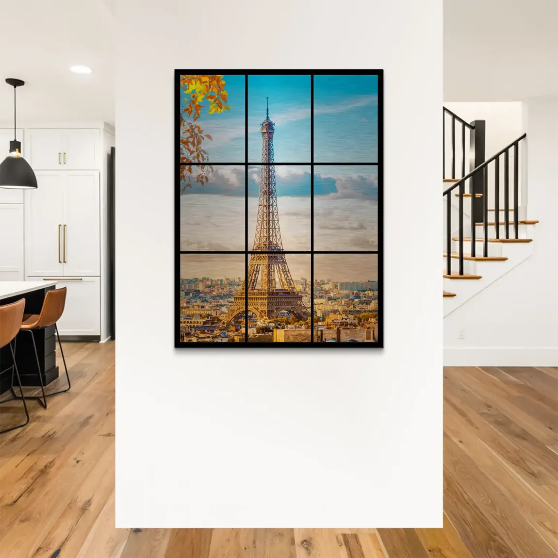 Morning Glow Paris Alu Gebürstet Bild