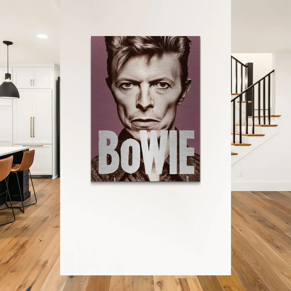 Starman Portrait Bowie Alu Gebürstet Bild