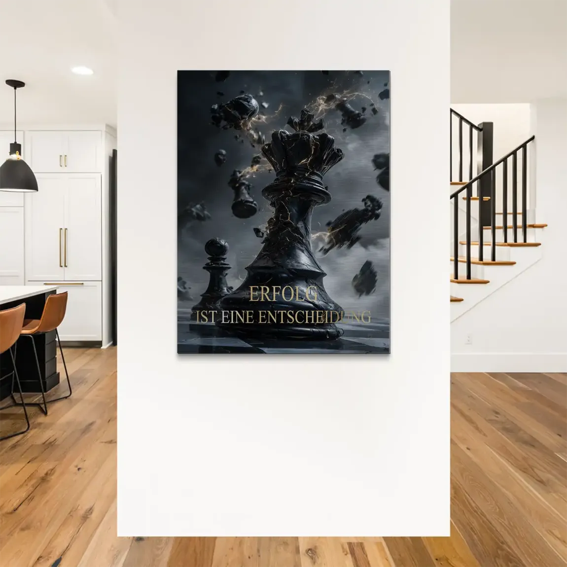 Schwarze Entscheidung Alu Gebürstet Bild