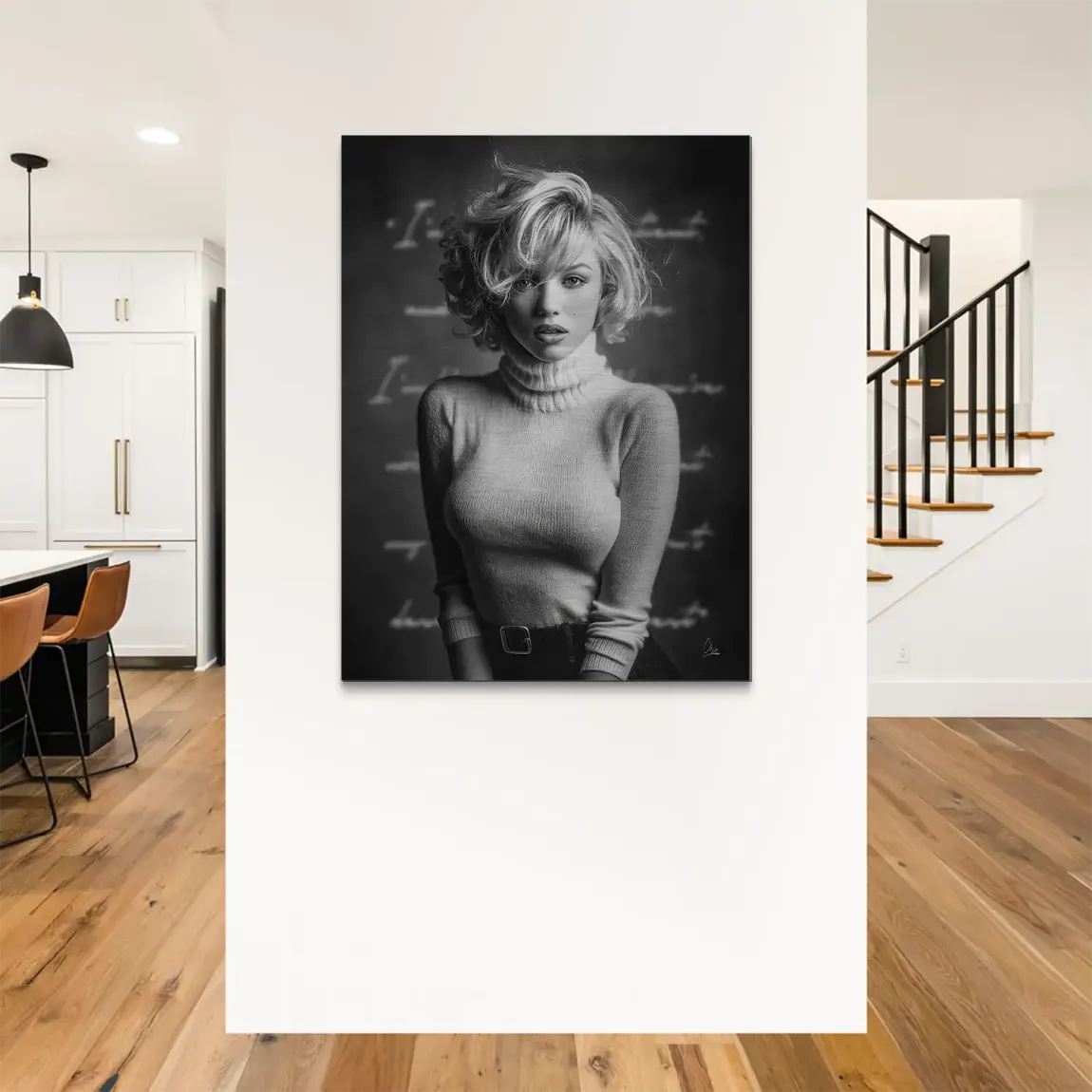 Marilyn Ikone Alu Gebürstet Bild