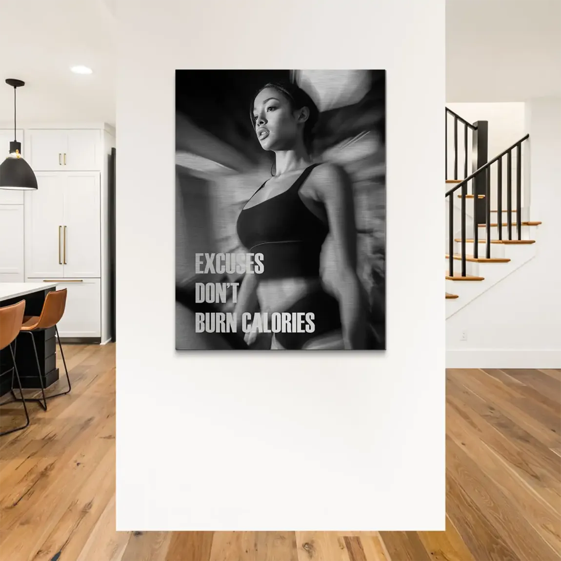 Burn Calories Fitness Alu Gebürstet Bild