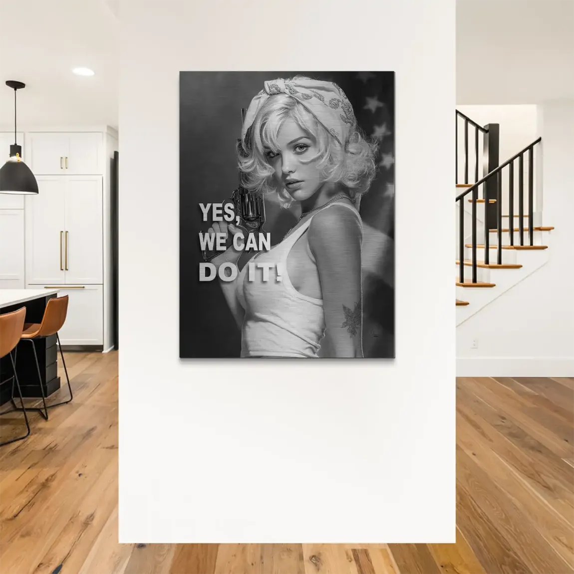 Yes we can Alu Gebürstet Bild