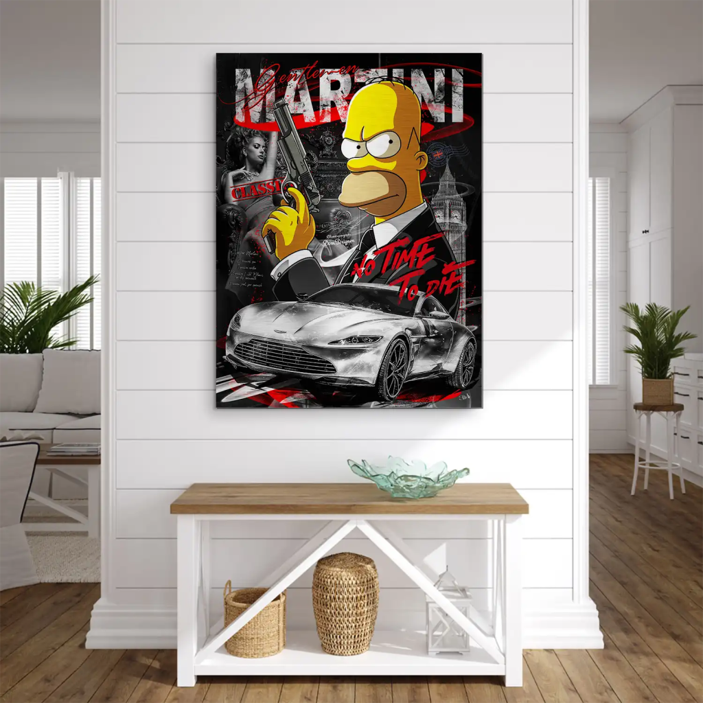 Homer No Time To Die Aludibond Gebürstet INGALERIE