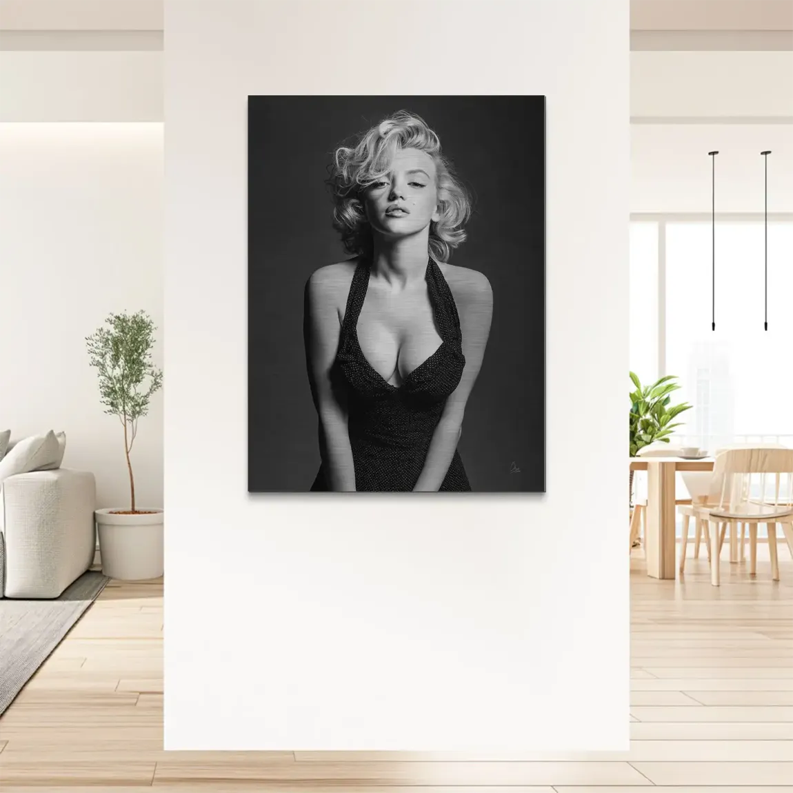 Marilyn Monroe Charm Alu Gebürstet Bild