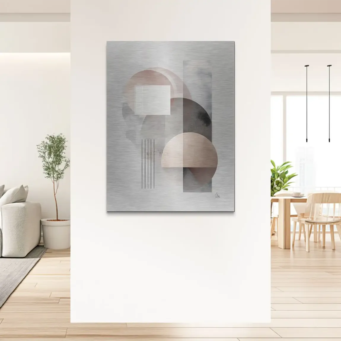 Soft Circles Alu Gebürstet Bild