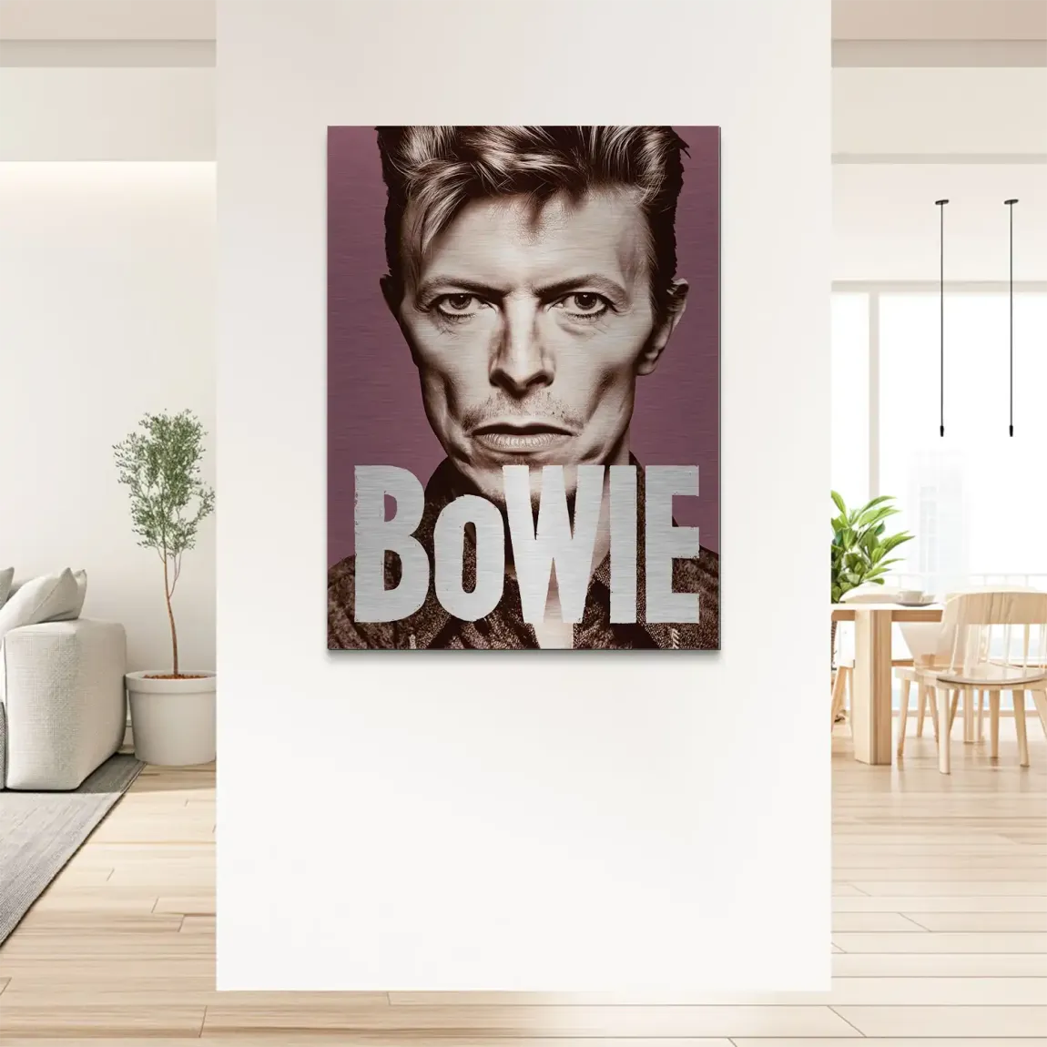 Starman Portrait Bowie Alu Gebürstet Bild