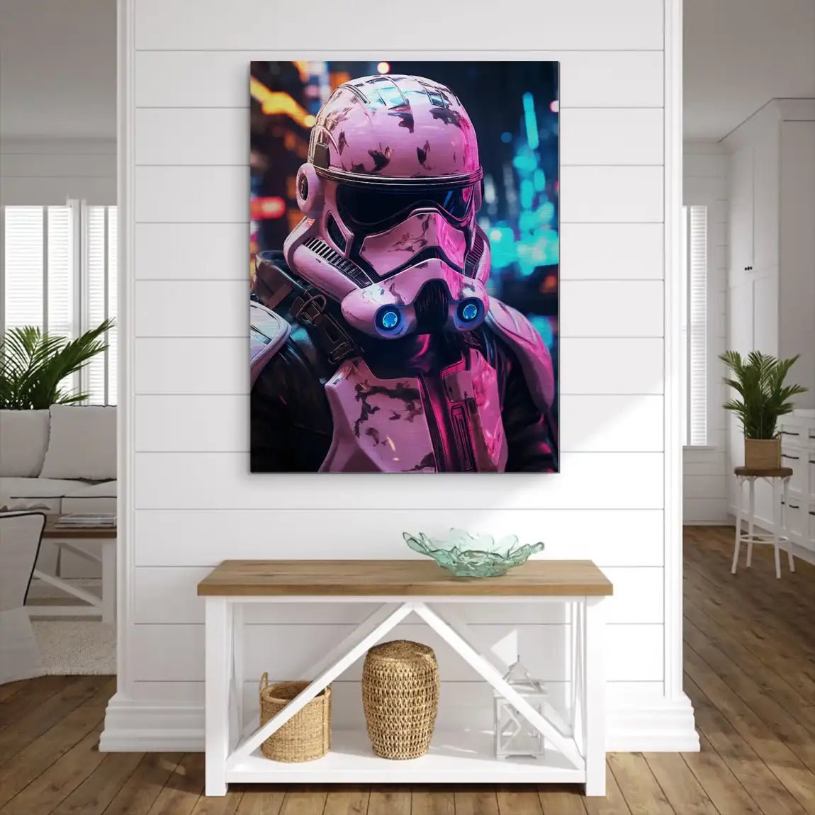 Stormtrooper Neon Style Aludibond Gebürstet INGALERIE