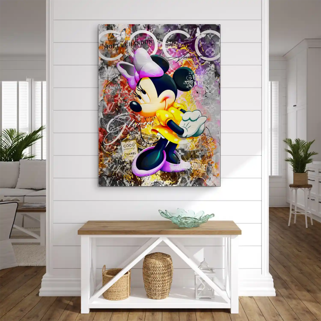 Minnie Maus Glamour Pop Art Alu Gebürstet INGALERIE