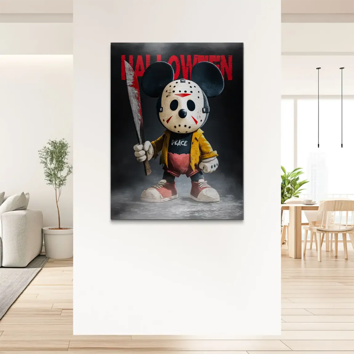 Midnight Micky Mouse Alu Gebürstet Bild