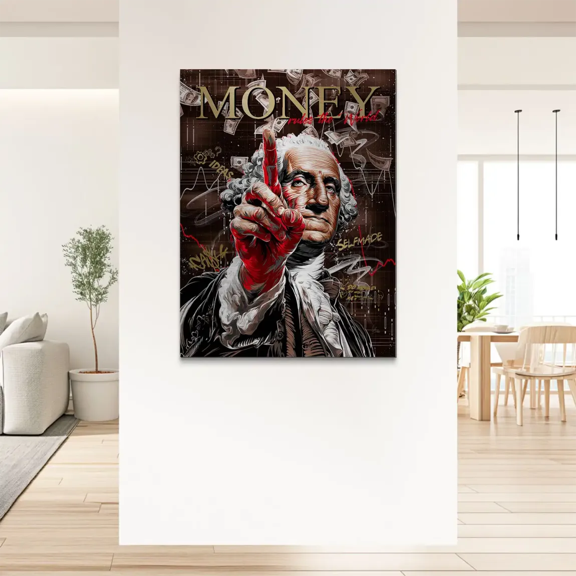 Money Vision Wallstreet Alu Gebürstet Bild