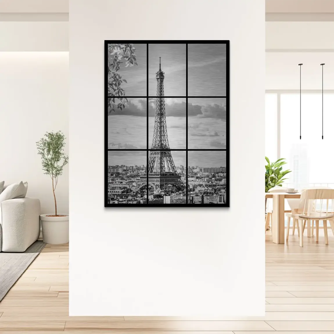 Paris Skyline View Alu Gebürstet Bild