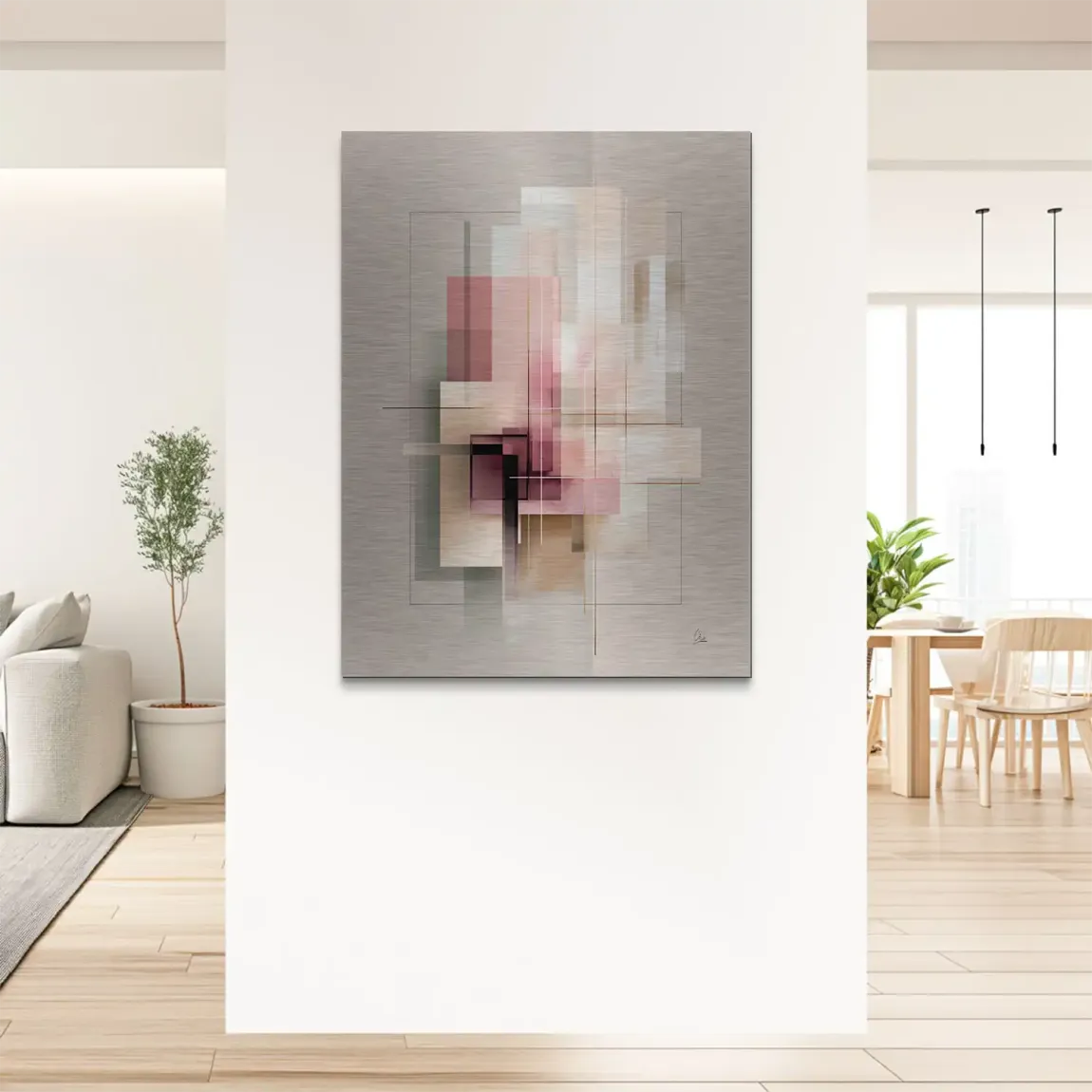 Soft Geometry Alu Dibond Bild