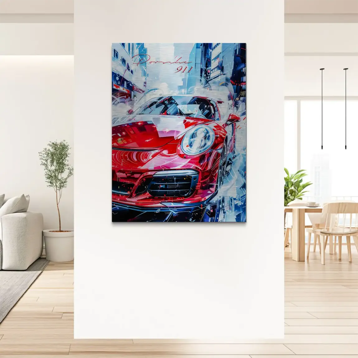 Red Pulse 911 Porsche Alu Gebürstet Bild