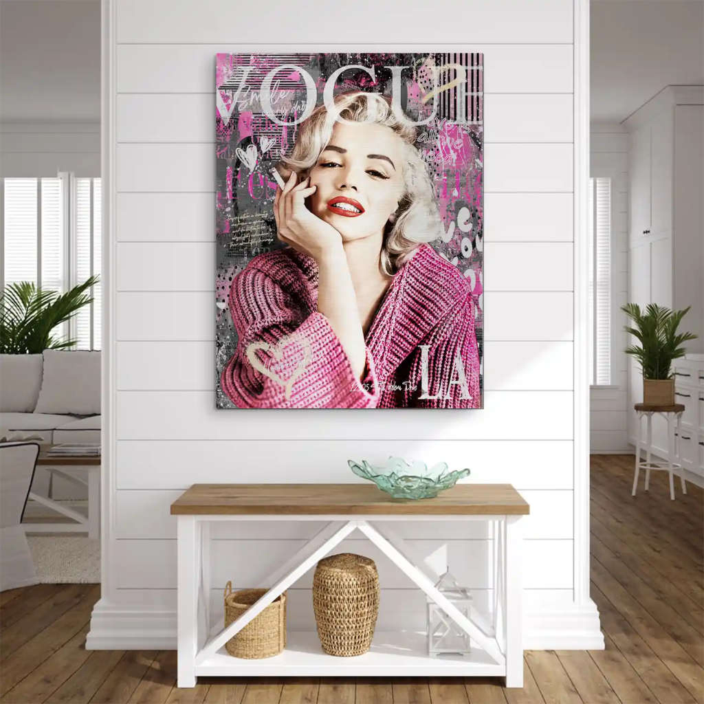 Pop Art Marilyn Monroe Vogue Alu Gebürstet INGALERIE