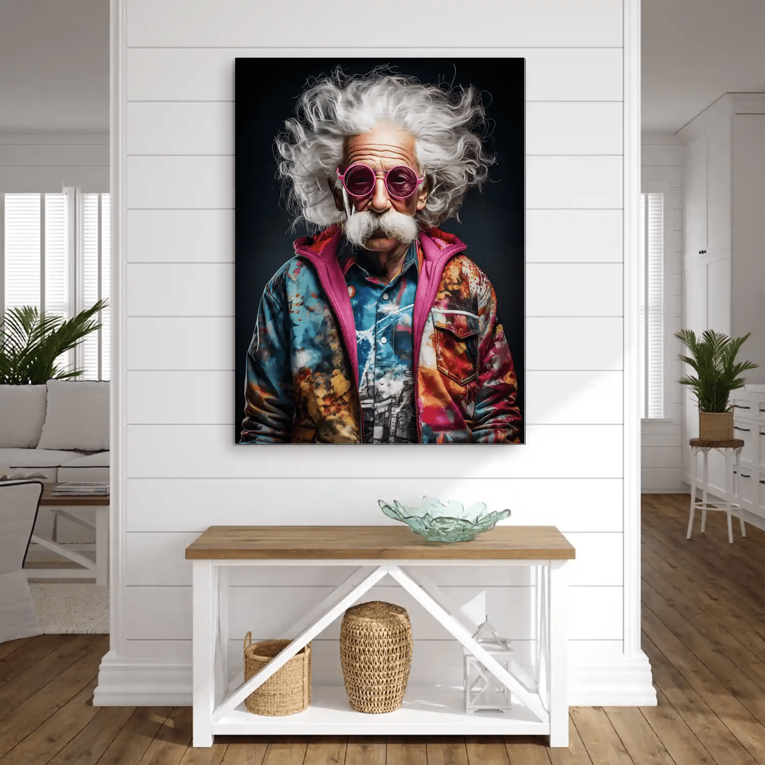 Einstein Hipster Style Aludibond Gebürstet INGALERIE