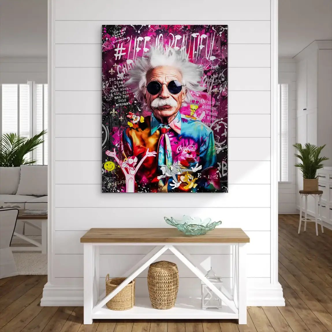 Einstein Pop Art Aludibond Gebürstet INGALERIE