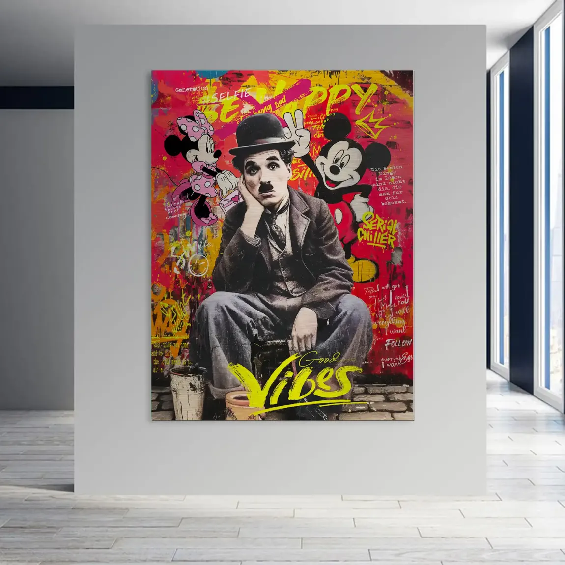 Legends Charlie & Micky Pop Art Aludibond Gebürstet INGALERIE