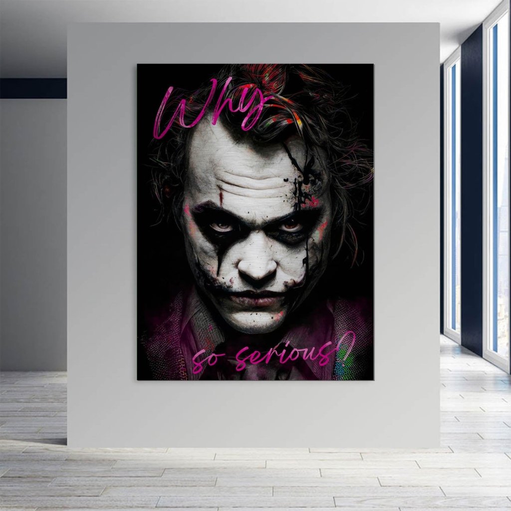 Joker Serious Style Aludibond Brush Bild INGALERIE