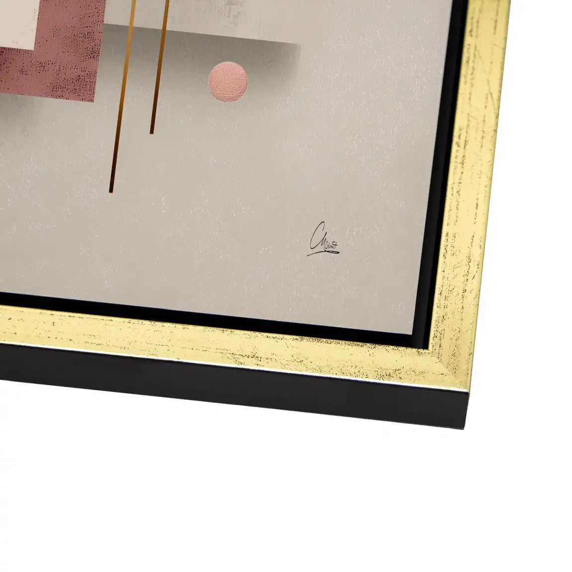 Golden Geometry Alu Dibond Bild