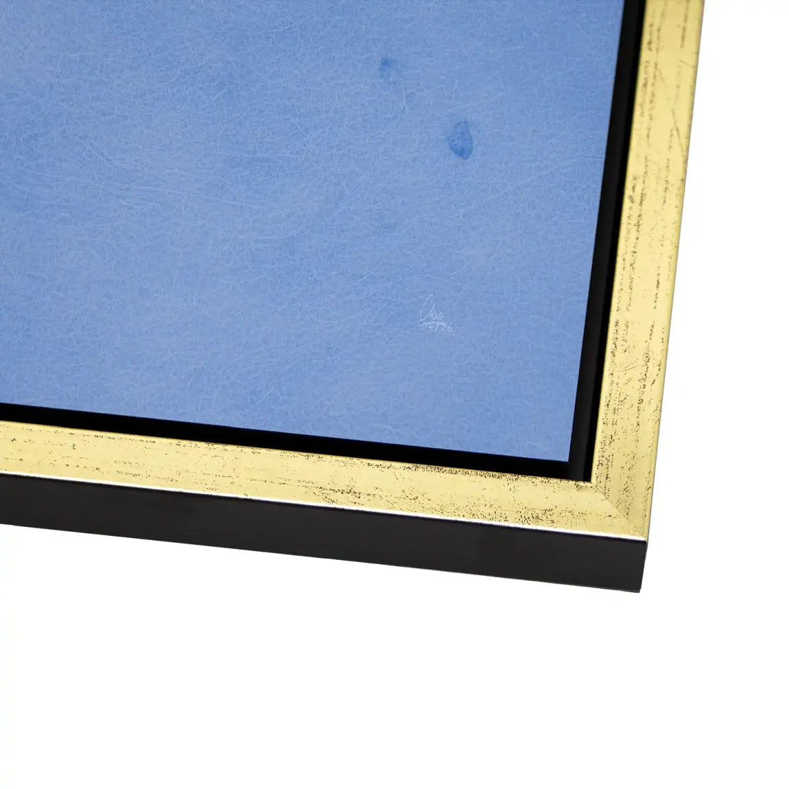 Blaue Geometrie Alu Dibond Wandbild