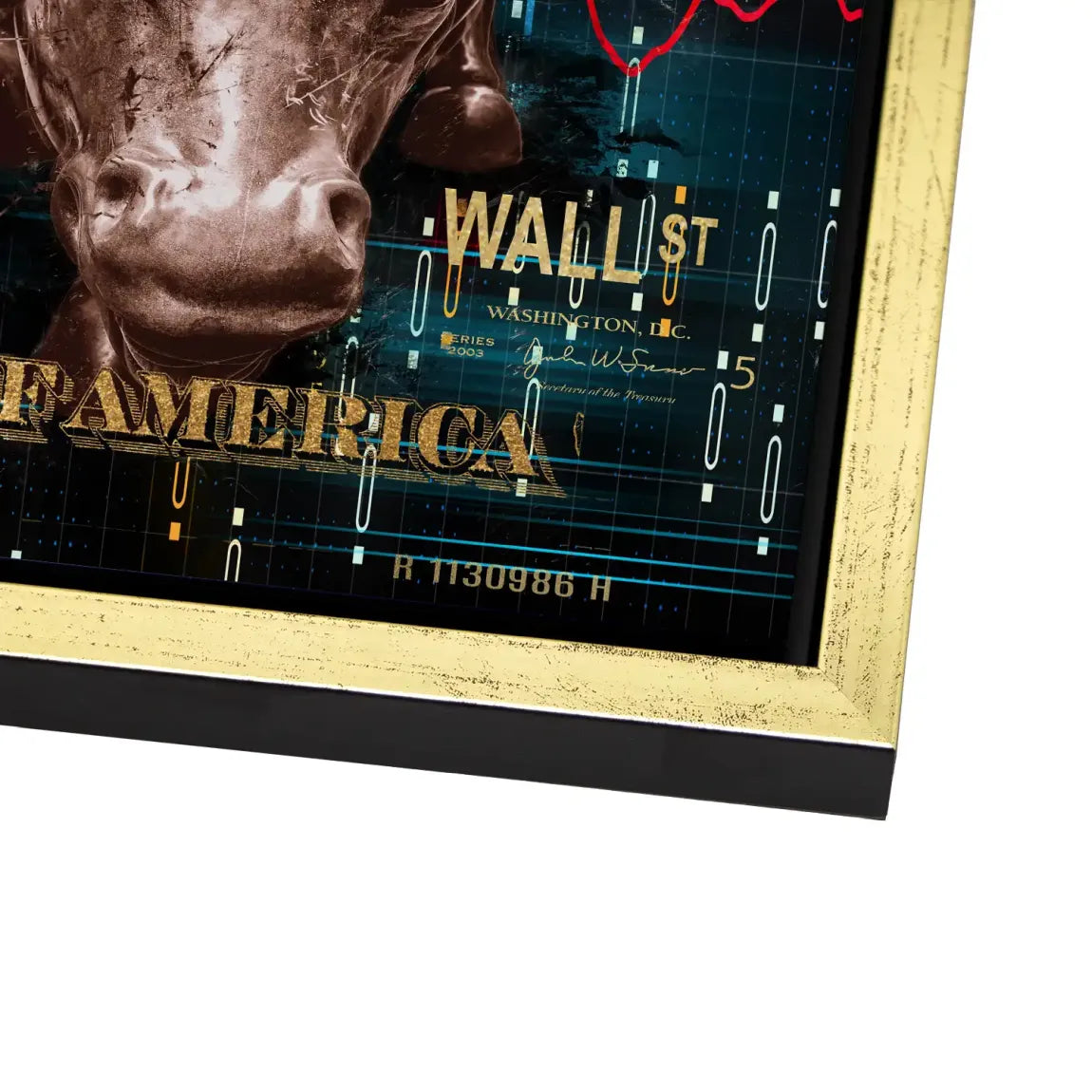 Dagobert Duck Wallstreet Alu Dibond Bild