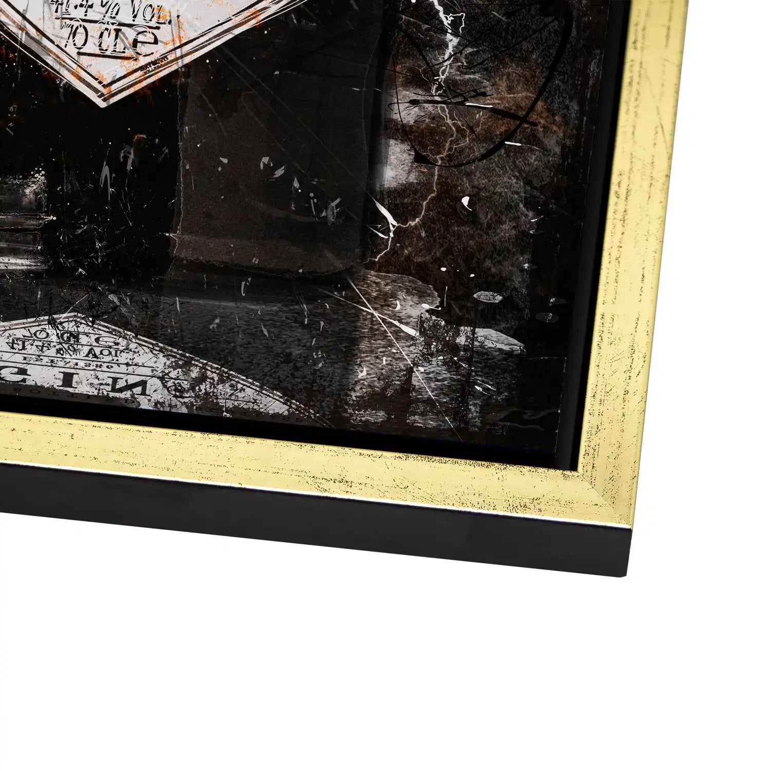 Gin Abstrakt Dark Style AluDibond Bild INGALERIE