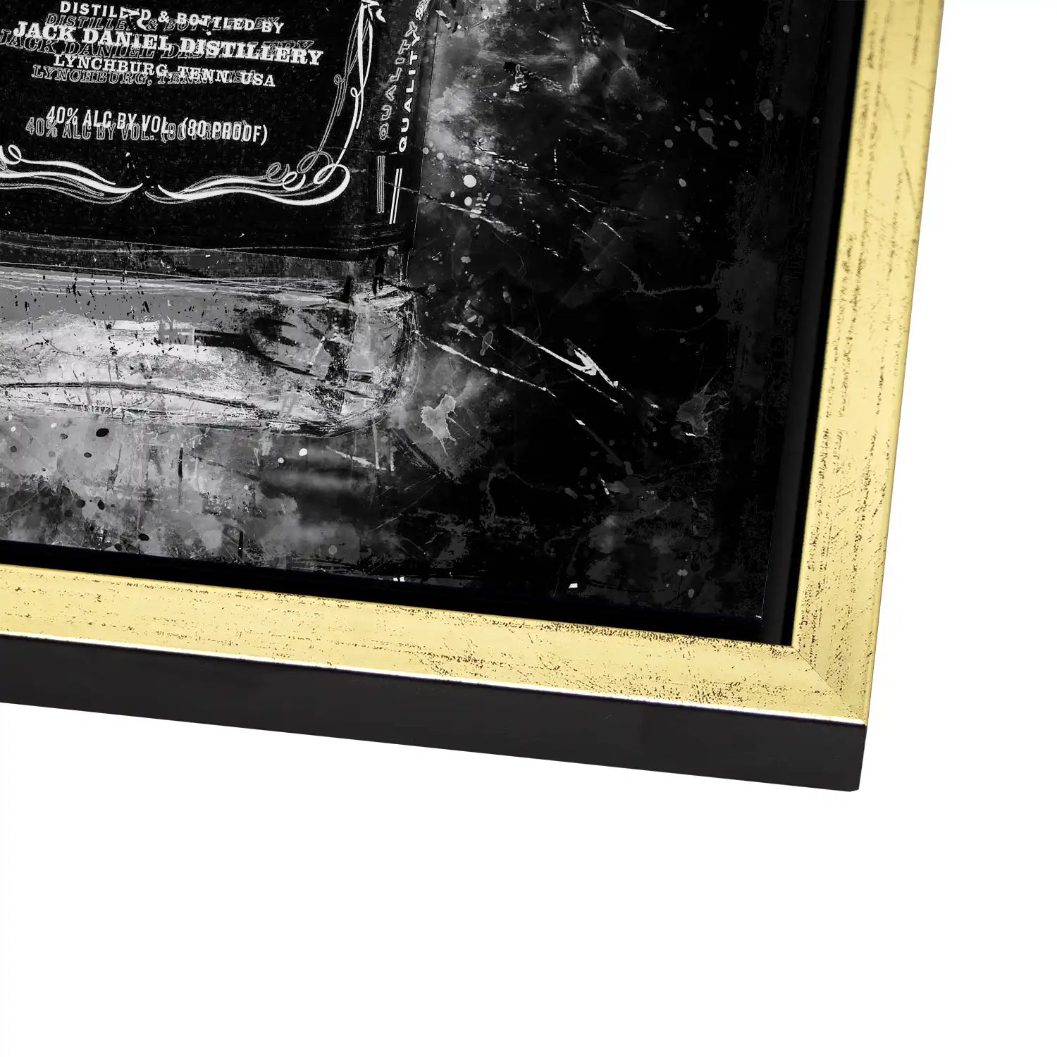 Jack Whisky Abstrakt Dark AluDibond Bild INGALERIE