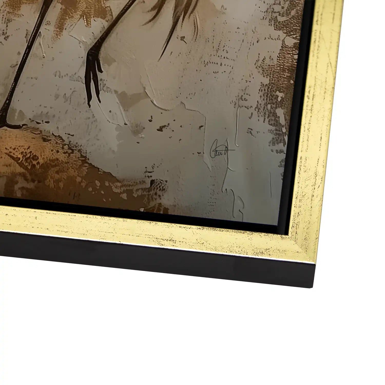Kranich Modern Art AluDibond Bild INGALERIE