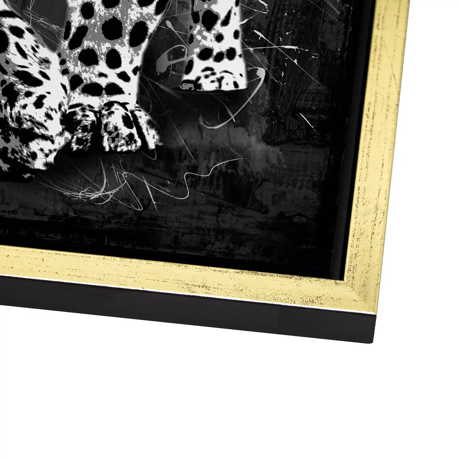 Leopard Abstrakt Black Style AluDibond Bild INGALERIE