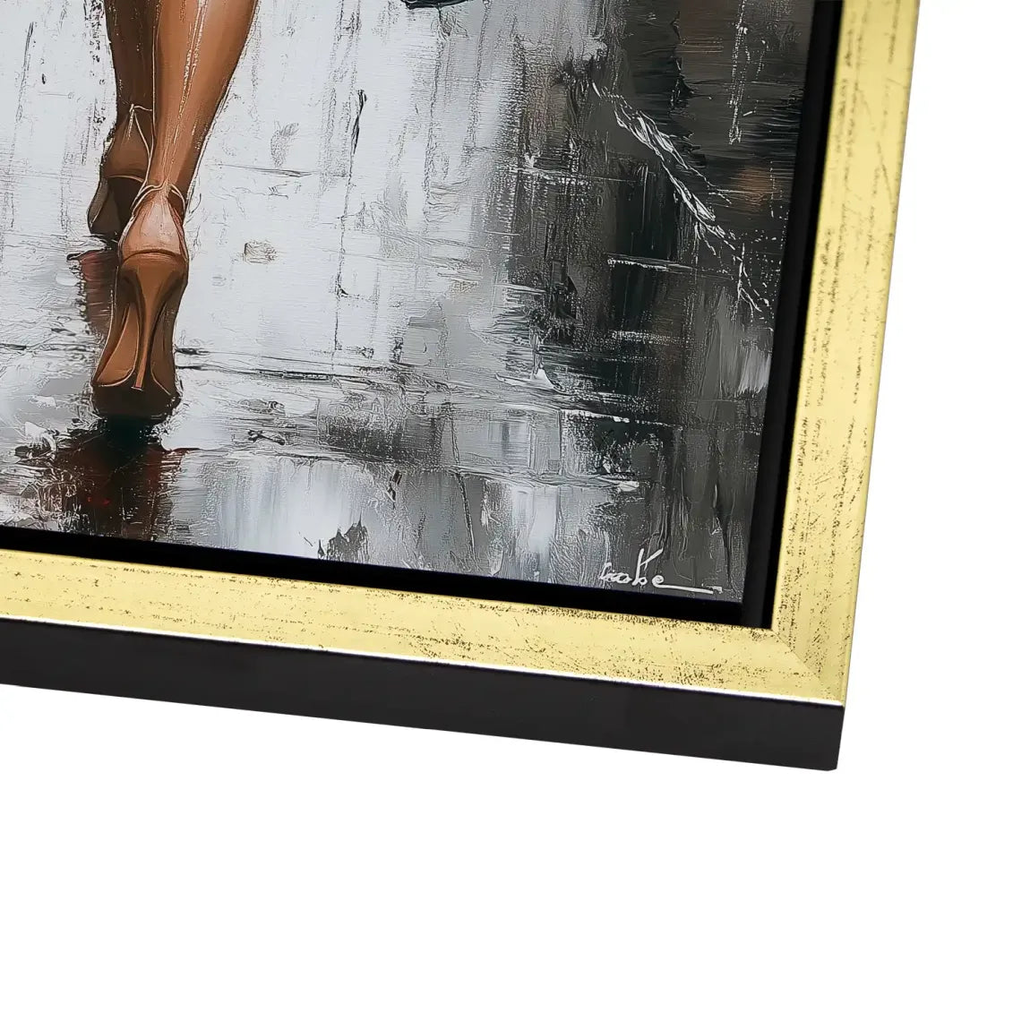 Walk in the Rain Alu Dibond Bild