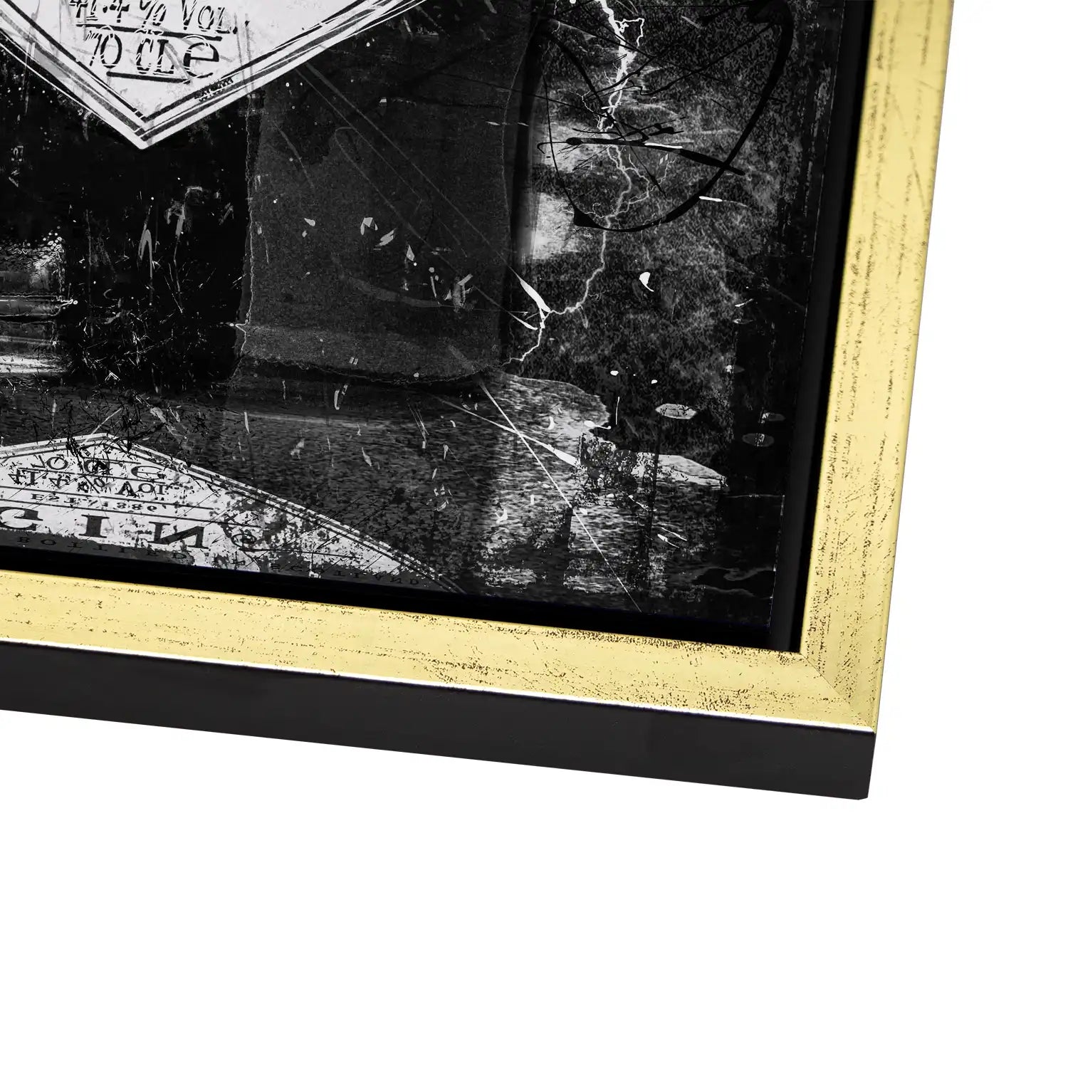 Gin Abstrakt Black Style AluDibond Bild INGALERIE