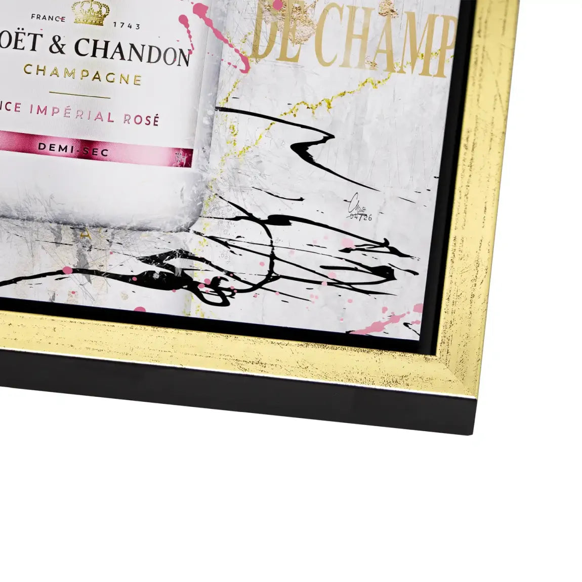 Champagner Glam Alu Dibond Wandbild