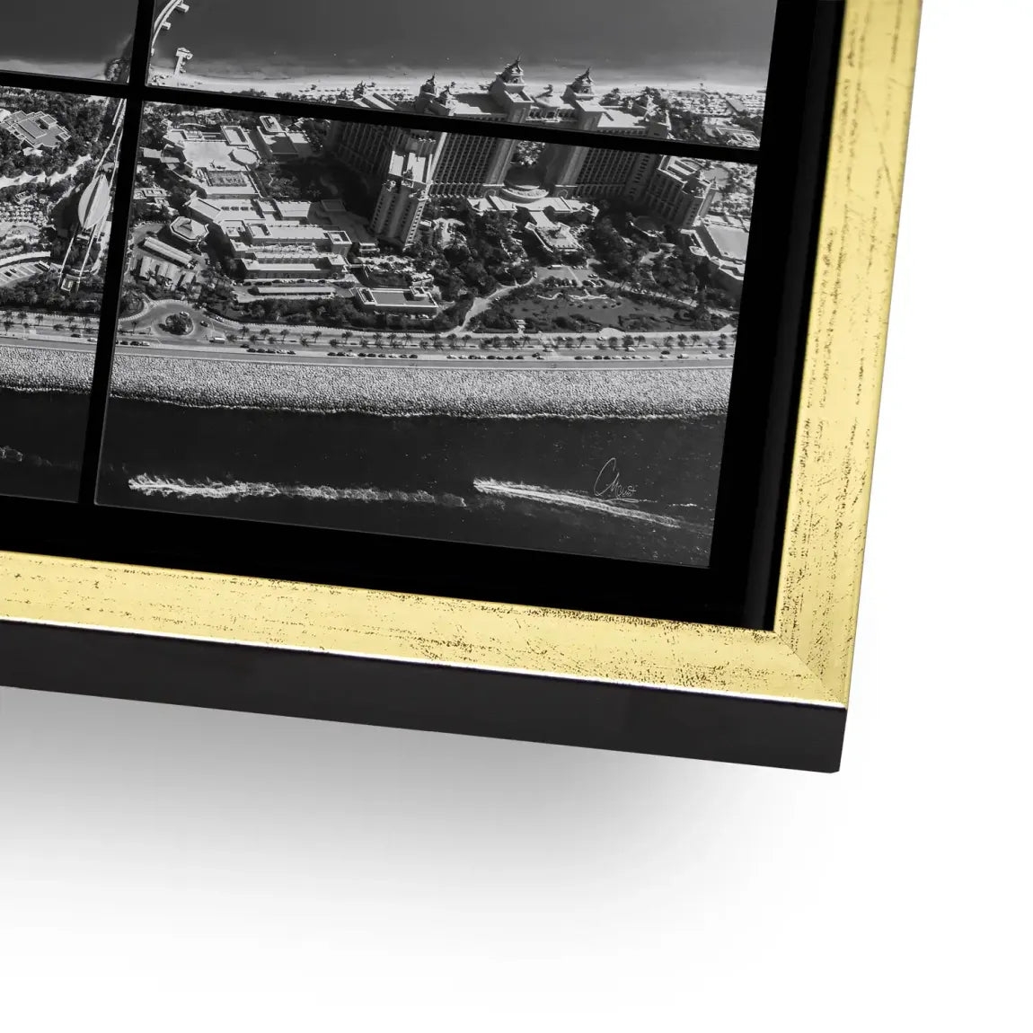 Palm View Dubai Noir AluDibond Bild