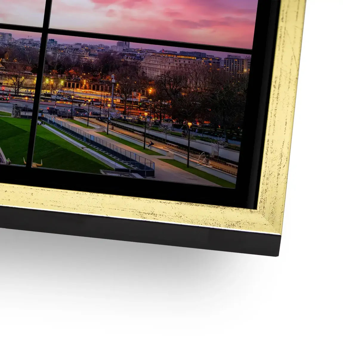 Evening Glow Paris Alu Dibond Bild