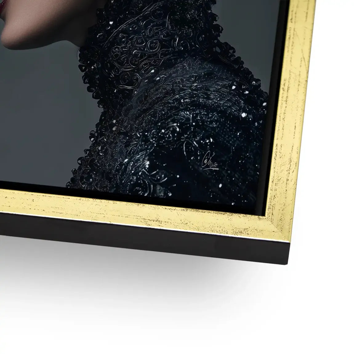 Wild Leopard Woman AluDibond Bild