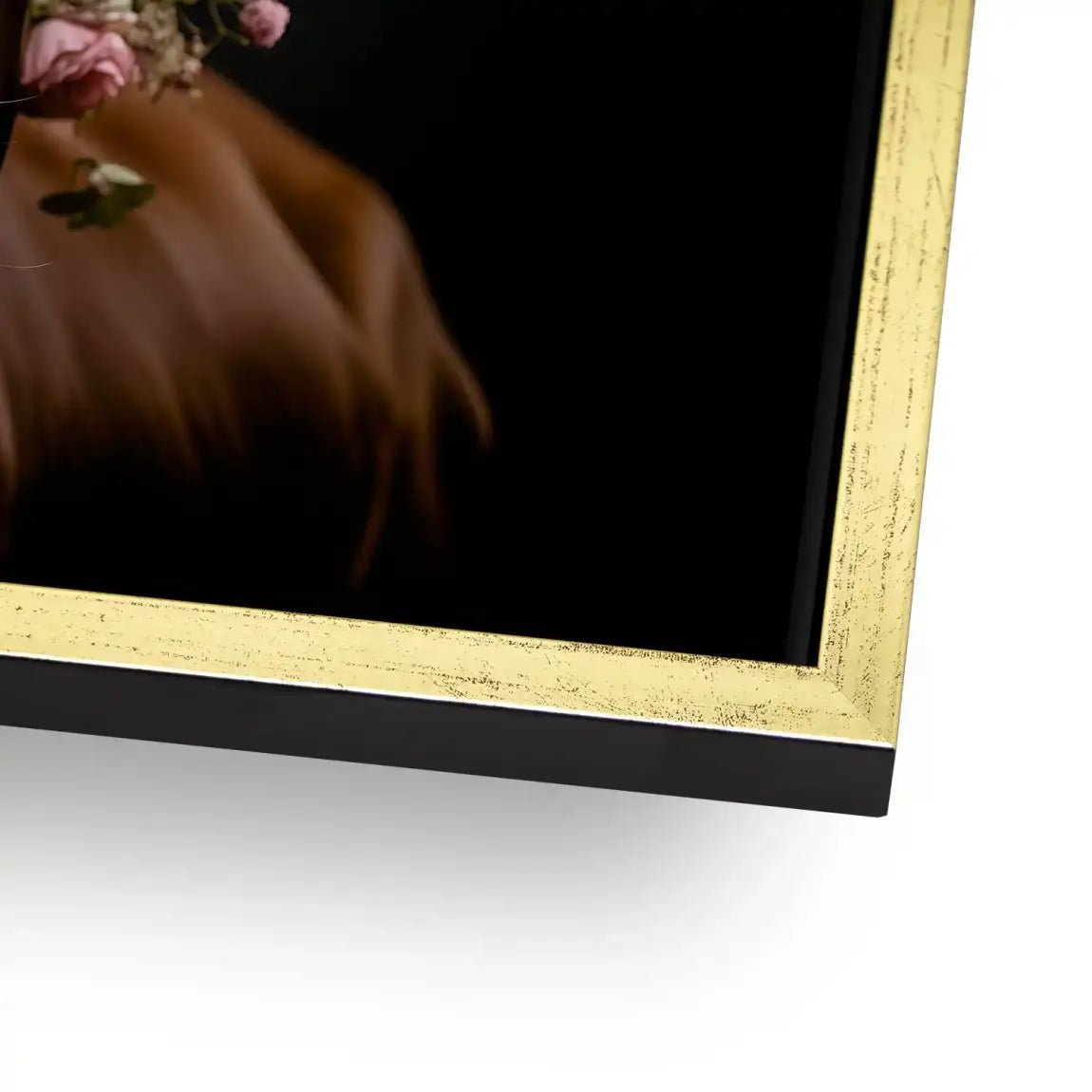 Kuh liebt Blumen AluDibond Bild INGALERIE