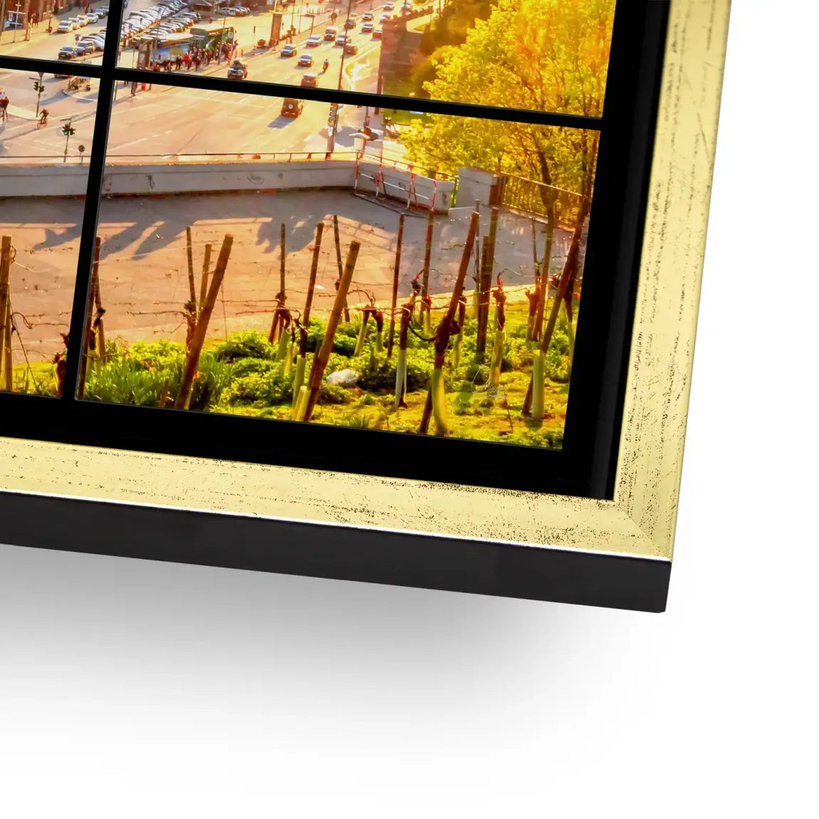 Hamburg Sunset View AluDibond Bild